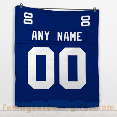 Custom Premium Quilt Blanket New York Jersey American Football Personalized Quilt Gifts for Her & Him